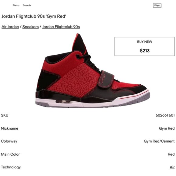 Nike Air Jordan Flightclub 602661-601 Red Black 10.5 Athletic High-Top Sneakers - Picture 9 of 15